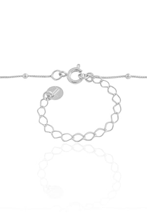 Gargantilha Veneziana Bolinhas Cruz Cravejada Cristal Ródio Branco - 45 cm