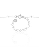 Gargantilha Veneziana Bolinhas Cruz Cravejada Cristal Ródio Branco - 45 cm