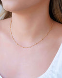 Choker Veneziana Bolinhas 2 mm Banhado a Ouro 18K