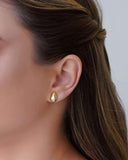 Brinco Gota Lisa 1.3 cm Banhado a Ouro 18K