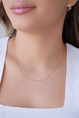 Choker Elos Detalhes Banhado a Ouro 18K