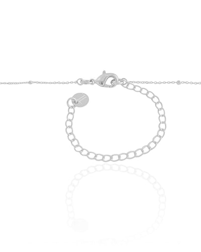 Choker Elos Detalhes Ródio Branco - 30 cm