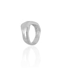 Anel Orgânico Liso Tamanho 20 Ródio Branco