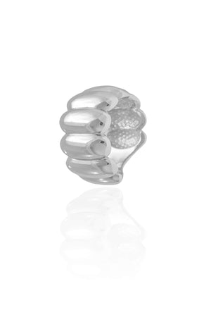 Anel Gomos Lisos Tamanho 13 Ródio Branco