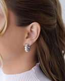 Brinco Argola Gomos Lisos 2.0 cm Ródio Branco