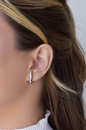 Ear Hook Tubo 4 mm Ródio Branco