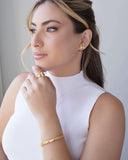 Bracelete Tratorado 6 mm Banhado a Ouro 18K