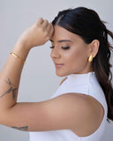 Brinco Gota Lisa 3.3 cm Banhado a Ouro 18K