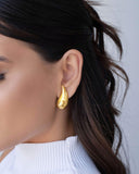 Brinco Gota Lisa 3.3 cm Banhado a Ouro 18K
