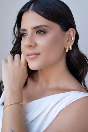 Piercing Texturizado Banhado a Ouro 18K