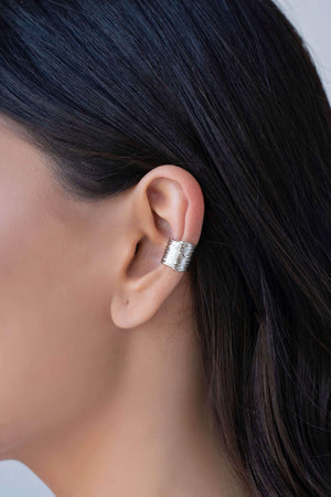 Piercing Texturizado Ródio Branco