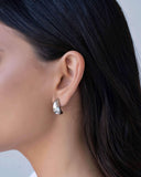 Brinco Meia Lua Lisa Ródio Branco