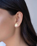 Brinco Redondo Orgânico 12 mm Banhado a Ouro 18K
