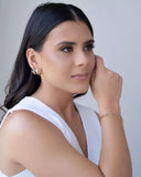 Brinco Argola Torcida Lisa 1.8 cm Ródio Branco