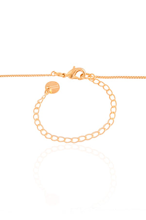 Gargantilha Infantil Veneziana Coração Ponto de Luz Cristal Banhado a Ouro 18K