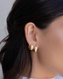 Brinco Argola Click Lisa 1.6 cm Banhado a Ouro 18K