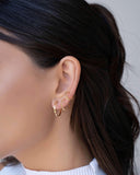 Brinco Argola Reta Lisa 1.1 cm Banhado a Ouro 18K