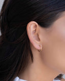 Brinco Argola Reta Lisa 1.4 cm Banhado a Ouro 18K