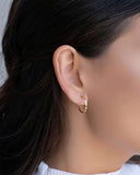 Brinco Argola Reta Lisa 1.7 cm Banhado a Ouro 18K