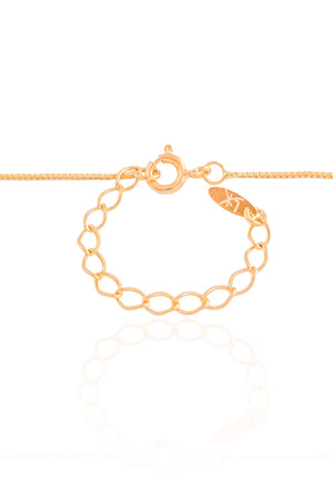 Gargantilha Veneziana Letra M Cravejada Cristal Banhado a Ouro 18K - 45 cm