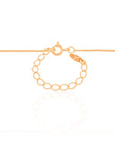 Gargantilha Veneziana Letra V Cravejada Cristal Banhado a Ouro 18K - 45 cm