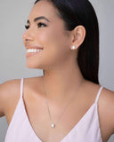 Conjunto Retangular Cristal  Ródio Branco