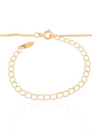 Choker Grumet Achatada Banhado a Ouro 18K - 33 cm