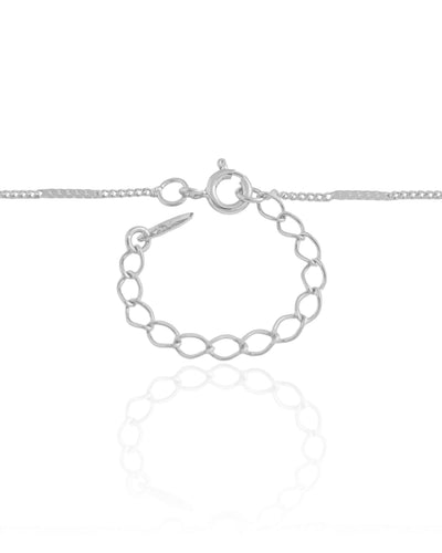 Colar Longo Grumet Achatada 2 mm Ródio Branco - 80 cm