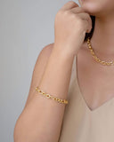 Pulseira Elos Ovais 8mm Banhado a Ouro 18K