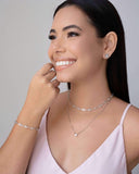 Pulseira Pontos de Luz Cristal 7 mm Ródio Branco