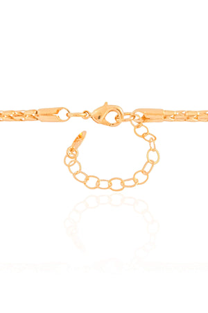 Gargantilha Malha Oca 3 mm Banhado a Ouro 18K - 45 cm