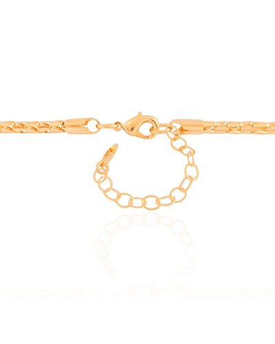 Colar Malha Oca 3 mm Banhado a Ouro 18K - 45 cm