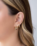 Trio de Argolas Torcidas Banhado a Ouro 18K