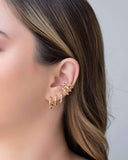 Trio de Argolas Gomos Lisos Banhado a Ouro 18K