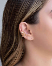 Piercing Filetes Martelados Banhado a Ouro 18K