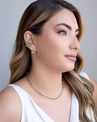 Piercing Grumet Duplo Ródio Branco