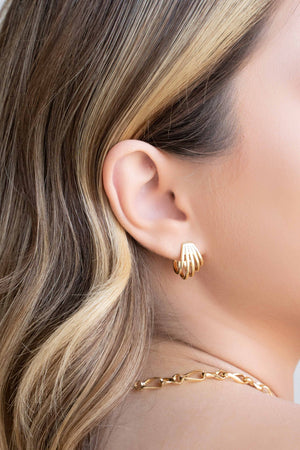 Brinco Argola Filetes 1.6 cm Banhado a Ouro 18K