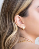 Brinco Argola Filetes 1.6 cm Banhado a Ouro 18K