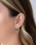 Brinco Argola Torcida 2.0 cm Ródio Branco