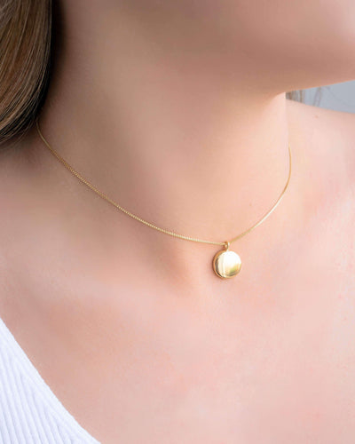 Choker Veneziana Redondo Liso 1,2 cm Banhado a Ouro 18K - 31 cm