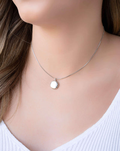 Choker Veneziana Redondo Liso 1,2 cm Ródio Branco - 31 cm