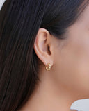 Brinco Argola Click Elos 1.2 cm Banhado a Ouro 18K