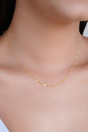 Choker Grumet Plaquinhas Banhado a Ouro 18K - 33 cm
