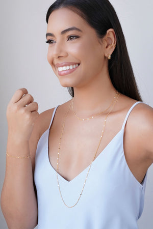 Choker Grumet Plaquinhas Banhado a Ouro 18K - 33 cm