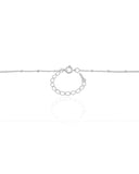 Gargantilha Longa Grumet Plaquinhas Ródio Branco - 80 cm