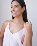 Gargantilha Longa Canutilhos 1 mm Banhado a Ouro 18K - 80 cm