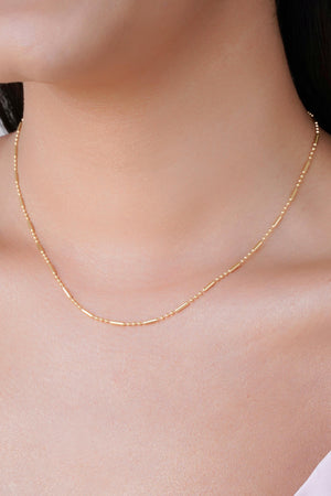 Gargantilha Canutilhos 1 mm Banhado a Ouro 18K - 40 cm