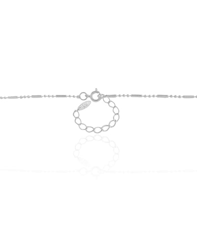 Colar Canutilhos 1 mm Ródio Branco - 40 cm