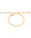 Choker Pérolas Pontos de Luz Cristal Banhado a Ouro 18K