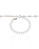 Choker Pérolas Pontos de Luz Cristal Ródio Branco